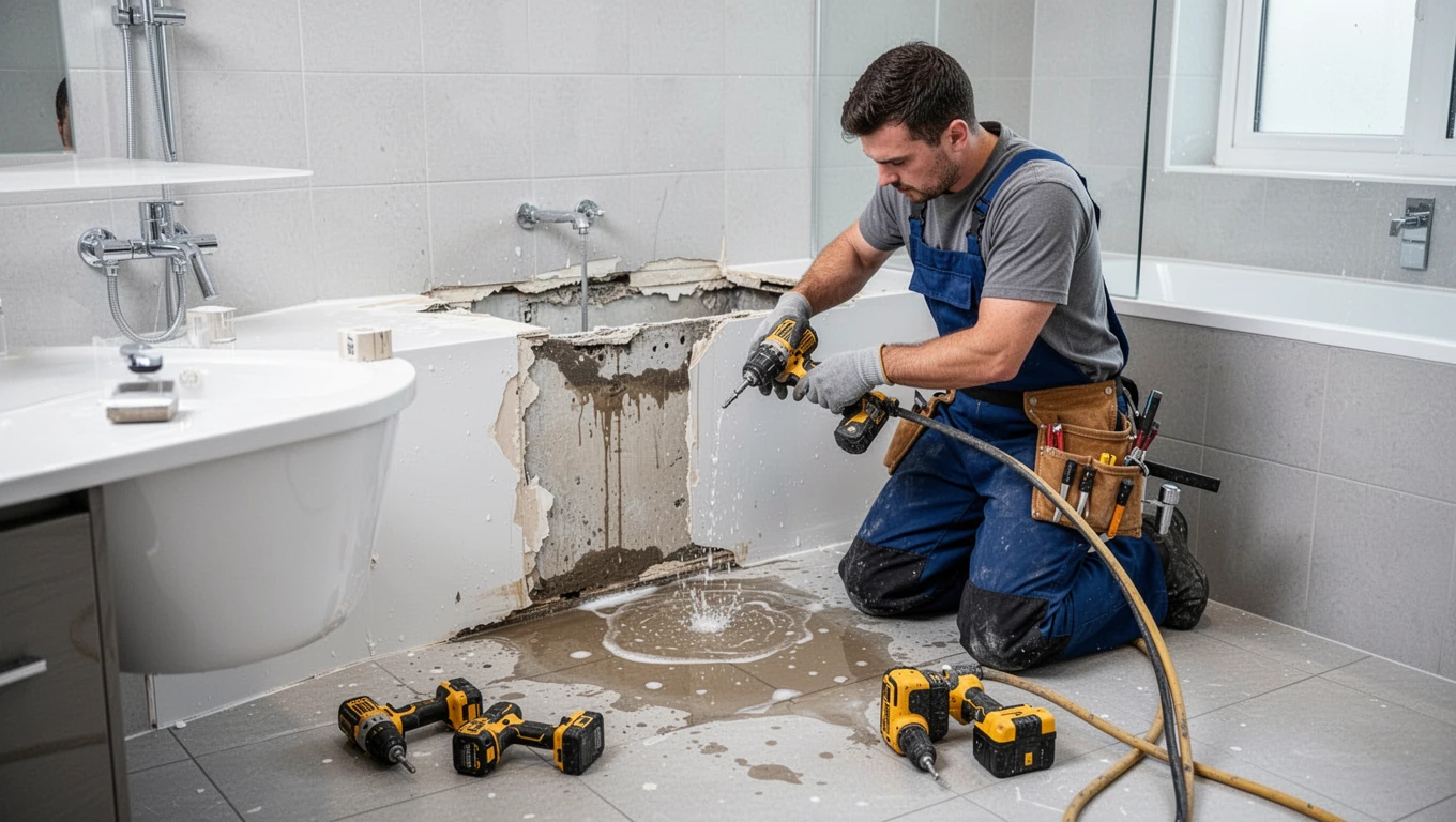 Bathroom Water Damage Repair